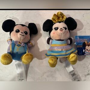 Disney Parks Wishables Minnie and Mickey 50th Plushes